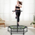 ONETWOFIT Mini Trampoline with Handle for Adults