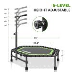 ONETWOFIT Mini Trampoline with Handle for Adults