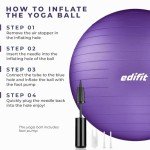 EDIFIT Pilates Ball with Pump – Multiple Sizes