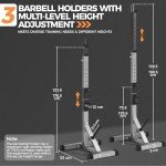 Adjustable Squat Rack and Dip Station Set