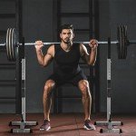 Adjustable Squat Rack and Dip Station Set