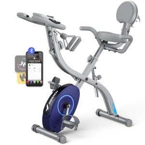 MERACH 4-in-1 Folding Exercise Bike with APP