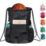 15L Waterproof Sport Drawstring Backpack - Black