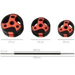 20kg Adjustable Barbell Weights Set for Home Gym