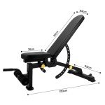 Braingain Adjustable Weight Bench - Heavy-Duty, Compact