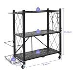 Yoga Mat Storage Rack with Wheels & Hooks