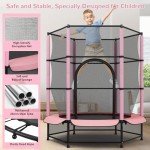 Kids 55-Inch Indoor/Outdoor Trampoline with Safety Net
