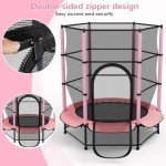 Kids 55-Inch Indoor/Outdoor Trampoline with Safety Net