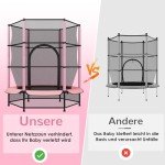 Kids 55-Inch Indoor/Outdoor Trampoline with Safety Net