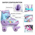 Adjustable Light-Up Roller Skates for Kids (Purple)