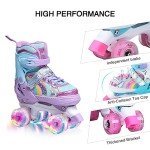 Adjustable Light-Up Roller Skates for Kids (Purple)