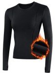 Women's Thermal Fleece Workout Shirt - Black