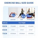 Umi Large Anti-Burst Exercise Yoga Ball with Pump
