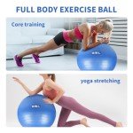 Umi Large Anti-Burst Exercise Yoga Ball with Pump