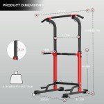 Adjustable Power Tower Dip Station for Home Gym