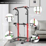 Adjustable Power Tower Dip Station for Home Gym