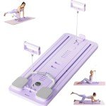 Portable Pilates Reformer Board with Ab Roller
