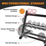 3-Tier Weight Rack for Dumbbells and Barbells