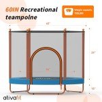 ATIVAFIT 60'' Indoor Outdoor Kids Trampoline