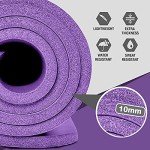 Lions 10mm Non-Slip Yoga Mat with Strap