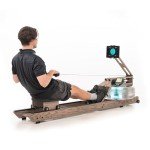 Driftwood Water Rowing Machine with Bluetooth Monitor
