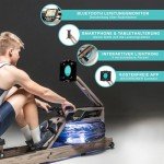 Driftwood Water Rowing Machine with Bluetooth Monitor