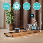 Driftwood Water Rowing Machine with Bluetooth Monitor