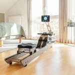 Driftwood Water Rowing Machine with Bluetooth Monitor