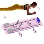 Foldable Pilates Reformer with Ab Roller Board
