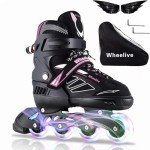 Wheelive Adjustable Light Up Inline Skates