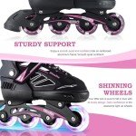 Wheelive Adjustable Light Up Inline Skates