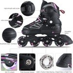 Wheelive Adjustable Light Up Inline Skates