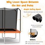 COSTWAY 8FT x 14FT Rectangular Trampoline Set