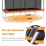COSTWAY 8FT x 14FT Rectangular Trampoline Set