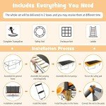 COSTWAY 8FT x 14FT Rectangular Trampoline Set