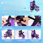 Adjustable Light-Up Roller Skates for Kids