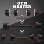 Adjustable 20kg Dumbbell and Barbell Weight Set