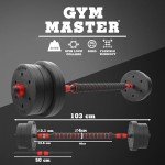 Adjustable 20kg Dumbbell and Barbell Weight Set