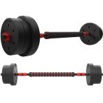 Adjustable 20kg Dumbbell and Barbell Weight Set