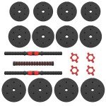 Adjustable 20kg Dumbbell and Barbell Weight Set
