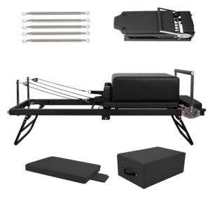 Foldable Pilates Reformer Machine Set for Home