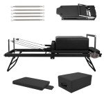 Foldable Pilates Reformer Machine Set for Home
