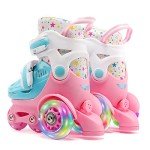 Adjustable Kids Quad Roller Skates for Ages 2-8