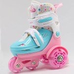 Adjustable Kids Quad Roller Skates for Ages 2-8