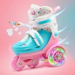 Adjustable Kids Quad Roller Skates for Ages 2-8