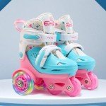 Adjustable Kids Quad Roller Skates for Ages 2-8