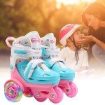 Adjustable Kids Quad Roller Skates for Ages 2-8