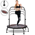 Pukomc 48-Inch Foldable Fitness Trampoline with Handle