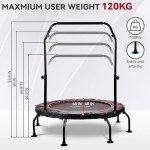 Pukomc 48-Inch Foldable Fitness Trampoline with Handle
