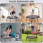 Pukomc 48-Inch Foldable Fitness Trampoline with Handle